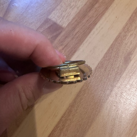 Vintage Floral painted Brooch 70s Germany - Picture 6 of 6